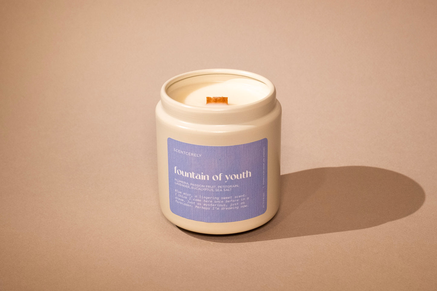 fountain of youth wood wick candle
