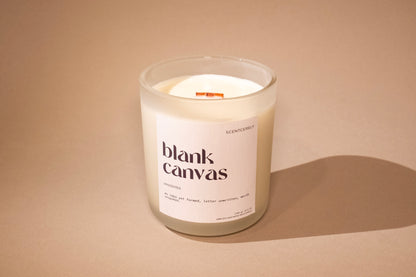blank canvas wood wick candle
