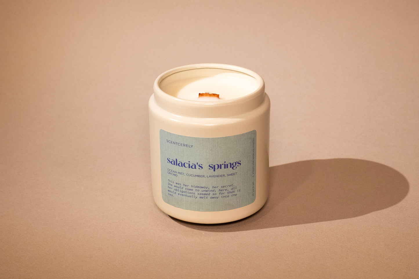 salacia's springs wood wick candle