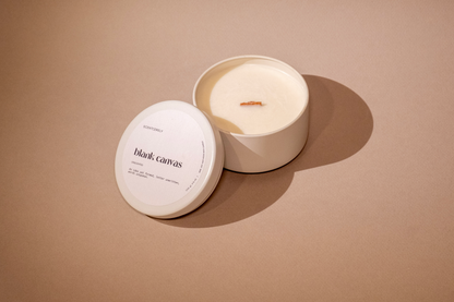 blank canvas wood wick candle