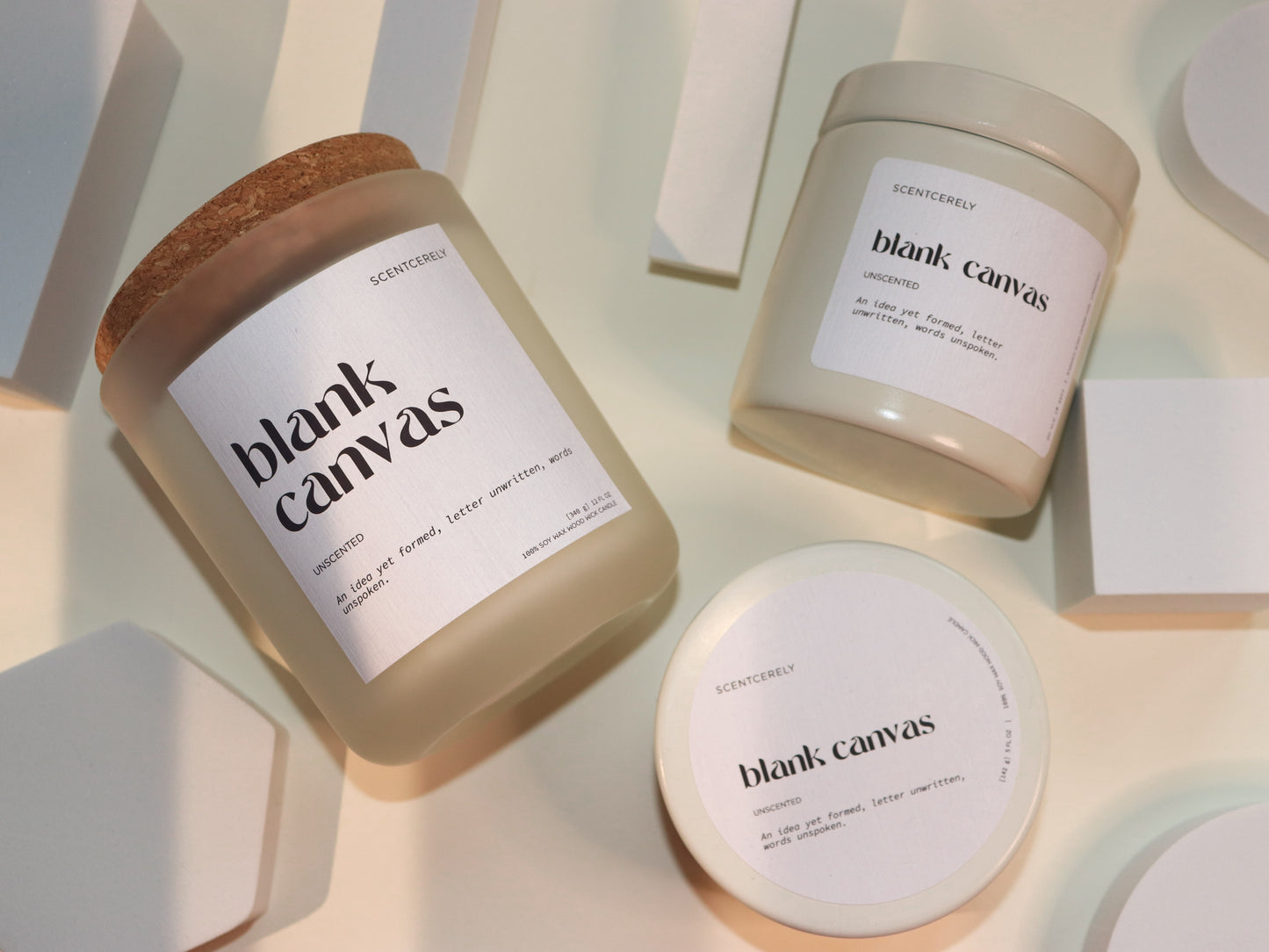blank canvas wood wick candle