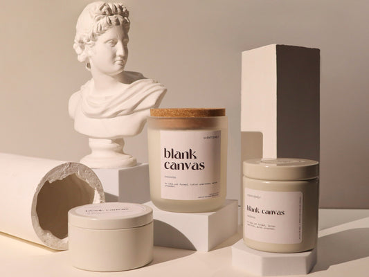 blank canvas wood wick candle