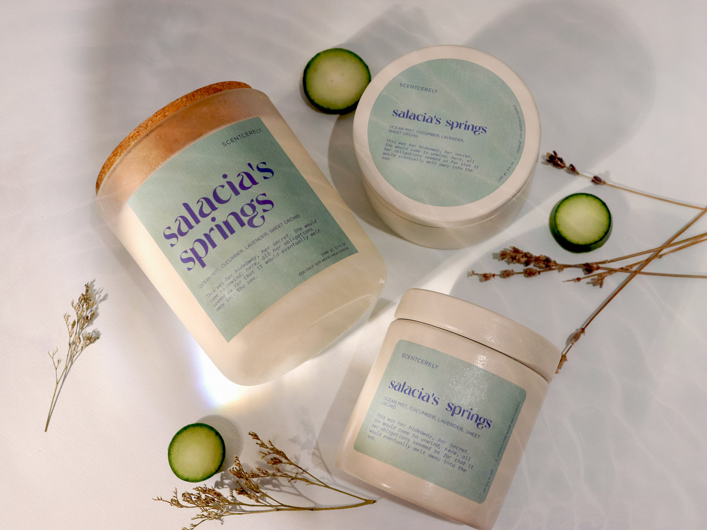 salacia's springs wood wick candle