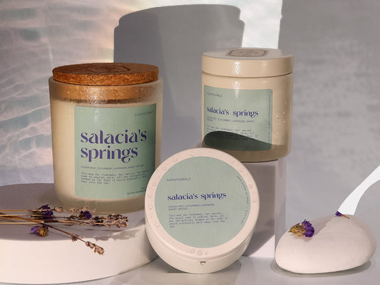 salacia's springs wood wick candle